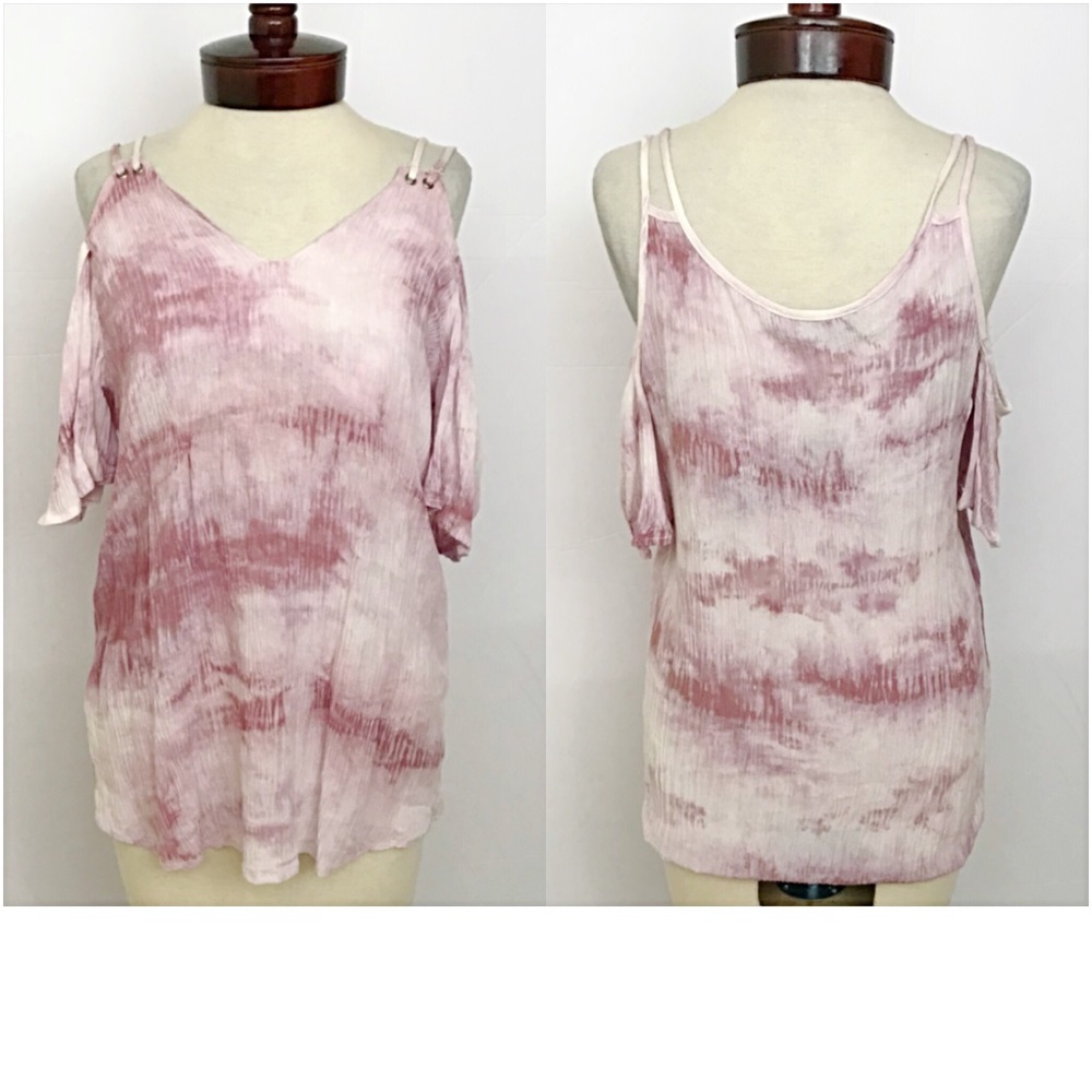 Blush Boho Cut Out Sleeve Tunic Blouse Top SML - Picture 3 of 8
